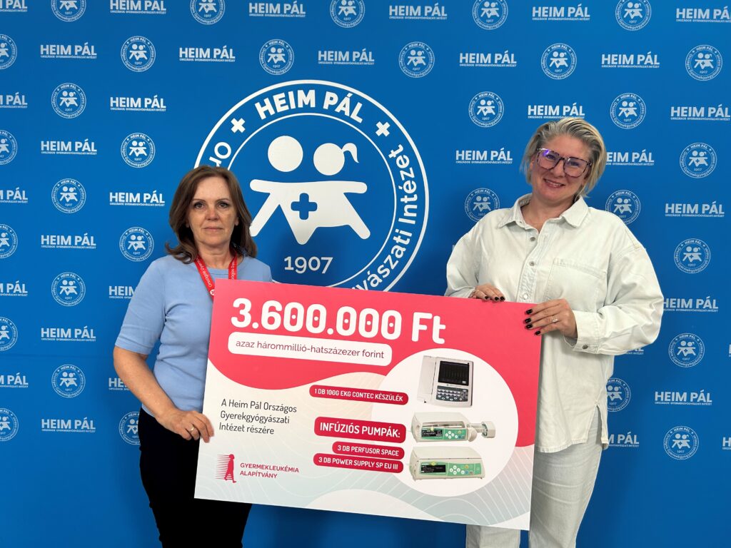 Új életmentő eszközök kerülnek a Heim Pál Kórház Onko-haematológiai osztályára